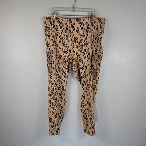 Fabletics On The Go Leggings NWT Animal Print 3X 20-22